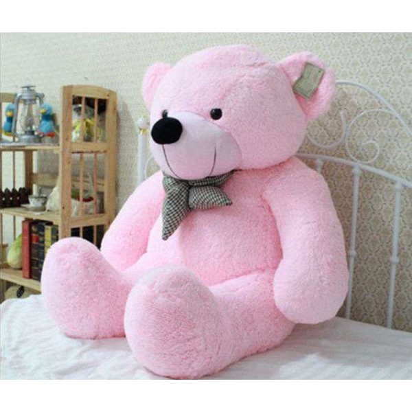 5 Feet Pink Big Smile Bow Teddy Bear